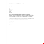 Club Membership Resignation Letter example document template