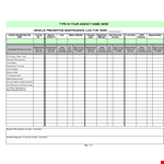 Easily Track Vehicle Maintenance with Our Log Template example document template