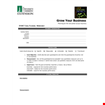 Essential Smart Goals Template for Business Extension Objectives example document template
