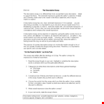 Microsoft Word Descriptive Essay Template example document template 