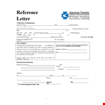 Nursing Job Reference Letter Template - Employment References for Applicant example document template