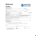 Nursing Job Reference Letter Template - Employment References for Applicant example document template 
