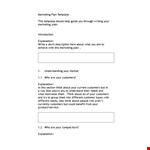 Create a Winning Marketing Plan with our Template - Expert Explanation Included example document template 