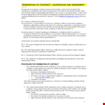 Effective Letter of Termination of Contract - Avoid Contractor Debarment example document template