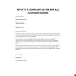 Apologize letter to customer for bad service example document template