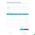 Shipping Inventory A example document template
