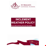 Inclement Weather Policy for Sb Policy: School Guidelines for Students and Weather example document template 