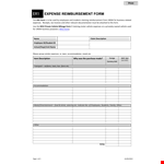 Expense Reimbursement Form - Fast and Easy Reimbursement Process example document template