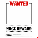 Old West Most Wanted Poster example document template