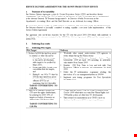 Service Delivery Agreement Template - Ensure Performance and Target Service Delivery example document template