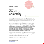 Easy-to-Print Wedding Ceremony Template - Download Now example document template