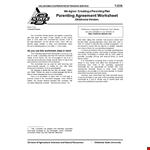 Create an Agreeable Parenting Plan with Our Parenting Plan Template example document template
