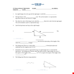 Pythagorean Theorem: Calculate the Length of Sides in a Right Triangle example document template