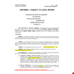 Professional Services Agreement Template - Consulting Authority & Expertise example document template