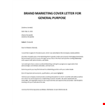 Brand Marketing application letter example document template