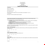 Student Performance example document template