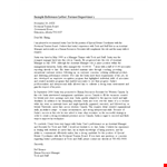 Customize a Recommendation Letter From Manager Template | Boost Your Career example document template