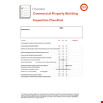 Inspect Your Commercial Property with Our Checklist Template example document template