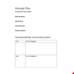 Create a Strategic Plan | Mission, Objectives & Statement Template example document template