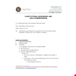 Constitutional Law Research: Analysis Memorandum | Right to Power example document template