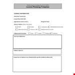 Effective Lesson Planning with Standard-based example document template