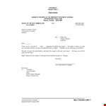 Formal Bid example document template