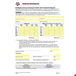 Flexible Employee Schedule Request example document template