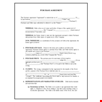 Buy and Sell Agreement Template - Protect your stock investment with our purchase agreement example document template