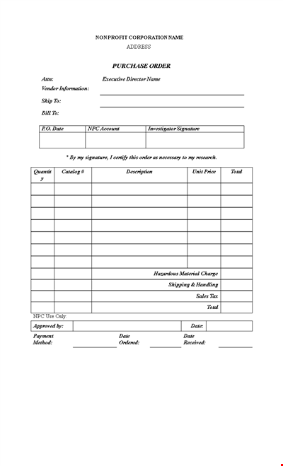 Purchase Order