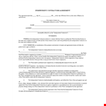 Independent Contractor Agreement | Contractor Shall Work for Owner example document template
