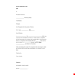 Director Resignation Letter In Word example document template