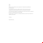 Job Applicant Rejection Letter: Showing Your Company's Lack of Interest in the Employment Position example document template 