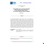 Market Share Analysis Template - Analyzing the Effect of Austrian Market example document template