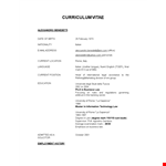 Management Resume example document template