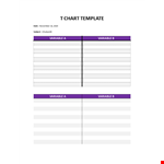 T Chart example document template