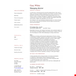 Improve Your Personal Management Skills as a Managing Director example document template