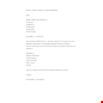 Product Inquiry Business Letter example document template