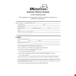 Free Event Proposal Template for Children's Hospital Development | Kentucky example document template