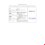 Printable Pocket Medication List example document template