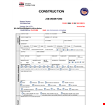 Joborderform Construction Omjcc . example document template