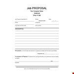 Customize Your Job Proposal: Download a Professional Proposal Template example document template