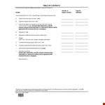 Table of Contents Template for Word - Create Professional Proposals and Pages example document template