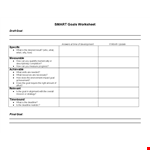 Smart Goal Setting Template with a Deadline - Achieve Your Goals Today example document template