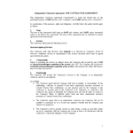 Subcontractor Agreement Template | Free Sample Download example document template