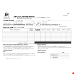 Employee Expense Report - Claim and Calculate Expenses | University Employee Expense Report example document template