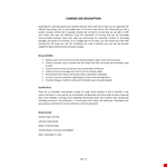 Carrier Job Description example document template