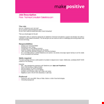 Technical Consultant Job Description example document template