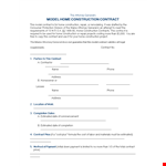 Home Construction Contract Template | Change Parties' Agreement example document template