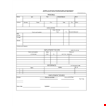 Printable One Page Job Application Template example document template