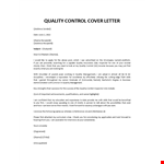 Quality Control Cover Letter example document template 